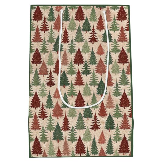 Sac Cadeau Moyen Rustic Christmas Tree (Dos)
