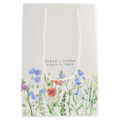 Sac Cadeau Moyen Rustic Wildflower Meadow Wedding (Dos)