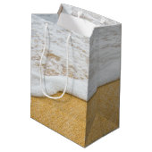 Sac Cadeau Moyen Sable n Surf Bienvenue Destination Mariage Papier  (Dos Angle)