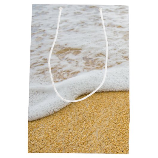 Sac Cadeau Moyen Sable n Surf Bienvenue Destination Mariage Papier  (Dos)