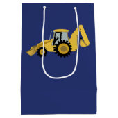 Sac Cadeau Moyen Sac-cadeau Baby shower Backhoe Construction (Dos)