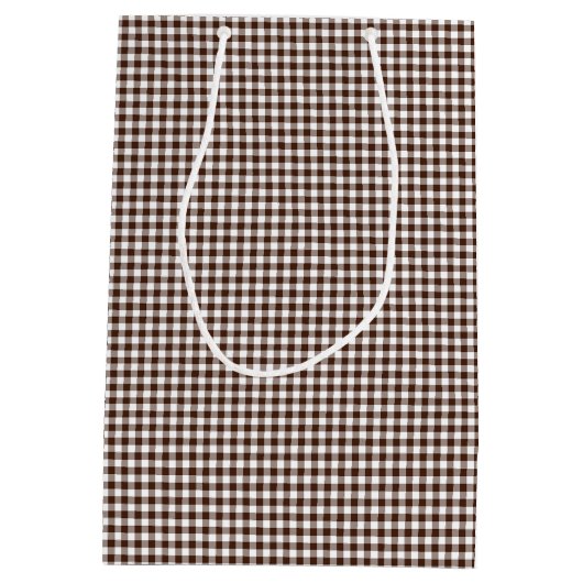 Sac Cadeau Moyen Sac-cadeau Brown En vichy-chocolat M (Dos)