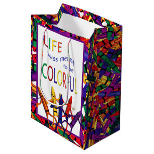 Sac Cadeau Moyen Sac-cadeau Crayon Colorful Life