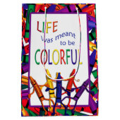 Sac Cadeau Moyen Sac-cadeau Crayon Colorful Life (Dos)