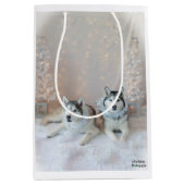 Sac Cadeau Moyen Sac-cadeau Cute Siberian Huskies (Devant)
