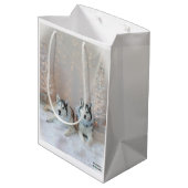 Sac Cadeau Moyen Sac-cadeau Cute Siberian Huskies (Dos Angle)