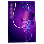 Sac Cadeau Moyen Sac-cadeau de fête rétro jazz (Devant)