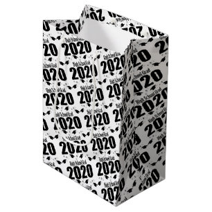 Sac Cadeau Moyen Sac-cadeau de fin d'études secondaires 2020 (noir