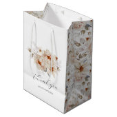Sac Cadeau Moyen Sac-cadeau élégant à motif floral pour mariage (Devant Angle)