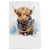 Sac Cadeau Moyen Sac-cadeau Highland Cow-abunga - Blanc (Devant)