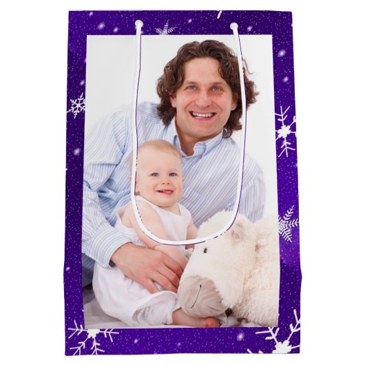 Sac Cadeau Moyen Sac-cadeau Med Blue-Purple Backgrd Blanc (Dos)