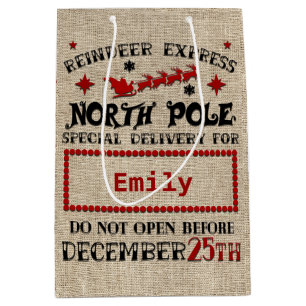 Sac Cadeau Moyen Sac-CADEAU Père Noël Officiel Personnalisé