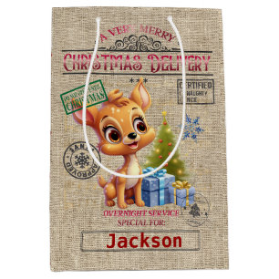 Sac Cadeau Moyen Sac-CADEAU Père Noël Officiel Personnalisé