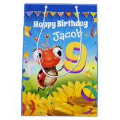 Sac Cadeau Moyen Sac-cadeau personnalisé pour le 9e anniversaire du (Dos)