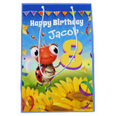 Sac Cadeau Moyen Sac-cadeau personnalisé pour le huitième anniversa (Devant)