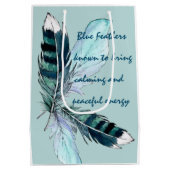 Sac Cadeau Moyen Sac-cadeau Plumes bleues (Dos)