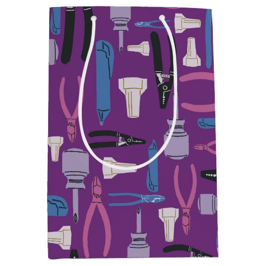 Sac Cadeau Moyen Sac-cadeau pour femme électricienne moyenne (Devant)