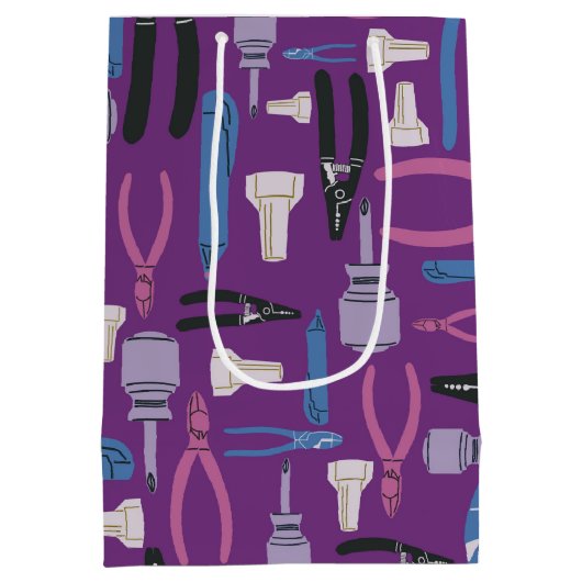 Sac Cadeau Moyen Sac-cadeau pour femme électricienne moyenne (Dos)