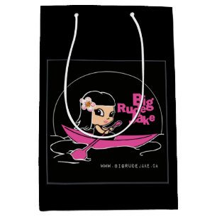 Sac Cadeau Moyen Sac gift moyen avec logo de canoë rose BRJ