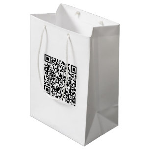Sac Cadeau Moyen Sac personnalisé moyen avec code QR pour la promot