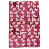 Sac Cadeau Moyen Sacoche cadeau de conception de crack de coeur (Dos)