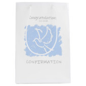 Sac Cadeau Moyen Sacoche cadeau de confirmation - bleu (Devant)