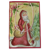 Sac Cadeau Moyen Sacoche cadeau Père Noël (Devant)