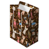 Sac Cadeau Moyen Sacoche cadeau pour chats mignons (Devant Angle)