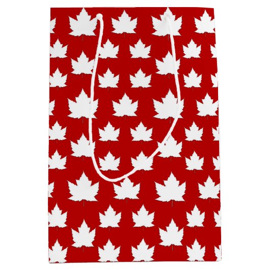 Sac Cadeau Moyen Sacs-cadeaux Canada Cute Canada Feuille d'érable S (Devant)
