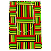 Sac Cadeau Moyen Sacs-cadeaux géométriques Gras inspirés par l'Afri (Devant)