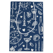 Sac Cadeau Moyen Sacs-cadeaux Mariages illustrés à main (Dos)