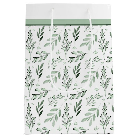 Sac Cadeau Moyen Sacs-cadeaux moyens feuille verts (Dos)