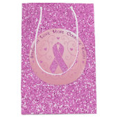 Sac Cadeau Moyen Sacs-cadeaux Parties scintillant au ruban rose du  (Devant)