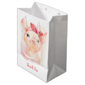 Sac Cadeau Moyen Sacs-cadeaux pour cochon mignon (Devant Angle)