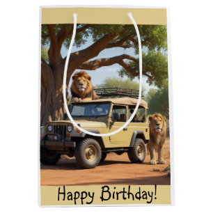 Sac Cadeau Moyen Safari Anniversaire
