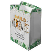 Sac Cadeau Moyen Safari Wild One Birthday Party (Dos Angle)