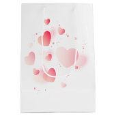 Sac Cadeau Moyen Saint Valentin Penguins Avec Coeur (Dos)