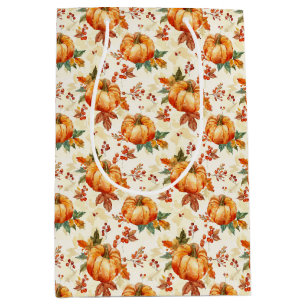 Sac Cadeau Moyen Saison Citrouille d'automne