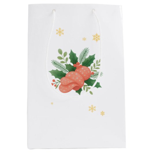 Sac Cadeau Moyen Salami de Noël (Devant)