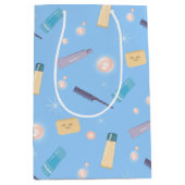 Sac Cadeau Moyen Salle de bain Motif bleu (Devant)