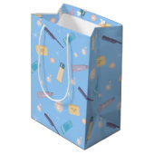 Sac Cadeau Moyen Salle de bain Motif bleu (Dos Angle)