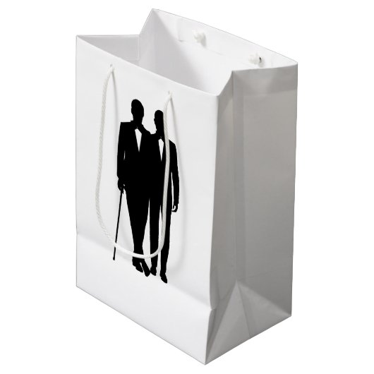 Sac Cadeau Moyen Salles Mariages gays (Devant Angle)
