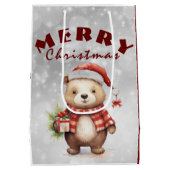 Sac Cadeau Moyen Salutation de Noël (Dos)