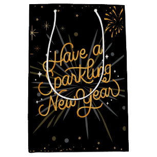 Sac Cadeau Moyen Salutations au Nouvel An : Fêtons ensemble !
