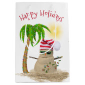 Sac Cadeau Moyen Sandman de Noël et palmier (Devant)