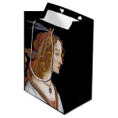 Sac Cadeau Moyen Sandro Botticelli - Portrait de Simonetta Vespucci (Devant Angle)