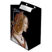 Sac Cadeau Moyen Sandro Botticelli - Portrait de Simonetta Vespucci (Dos Angle)