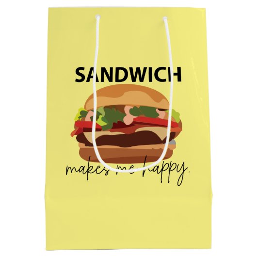 Sac Cadeau Moyen Sandwich Me Rend Heureux (Dos)