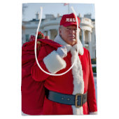 Sac Cadeau Moyen Santa Claus Trump Avec Red Gift Sack Medium Cadeau (Devant)