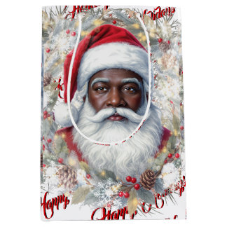 Sac Cadeau Moyen Santa Gift Bag